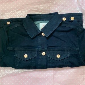 Denim Jacket with Rose Gold Buttons NWT!